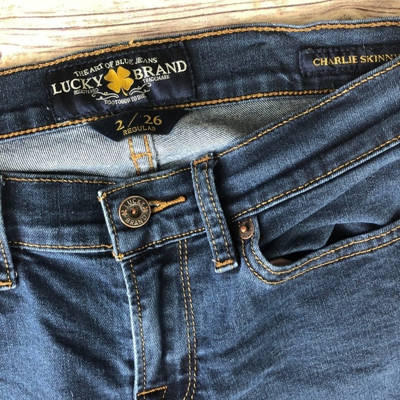 Lucky Jeans Charlie Skinny Dark Wash 2/26 - Picture 5 of 6